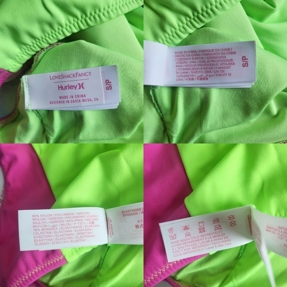 New LoveShackFancy x Hurley Max Solid Blocked High Neck Bikini Top NWT Small - Picture 17 of 17